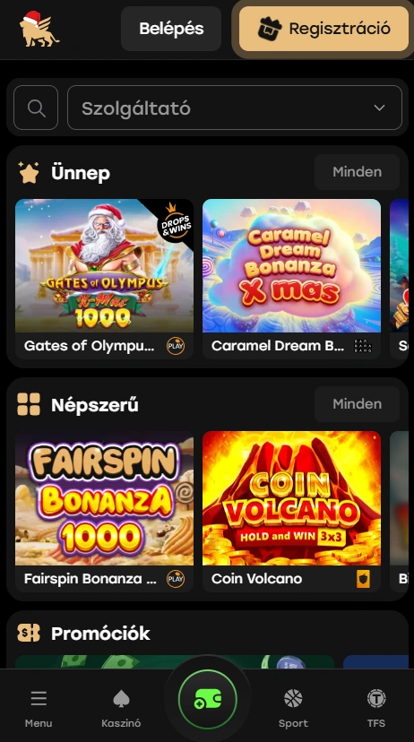 Fairspin Casino mobil weboldal